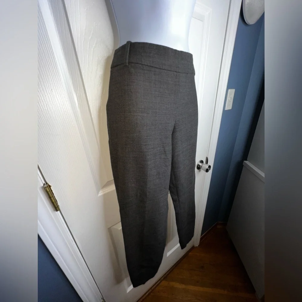 J. Crew Minnie Women’s 6 Dark Gray Straight Leg Trouser Dress Pants Zip Wool S